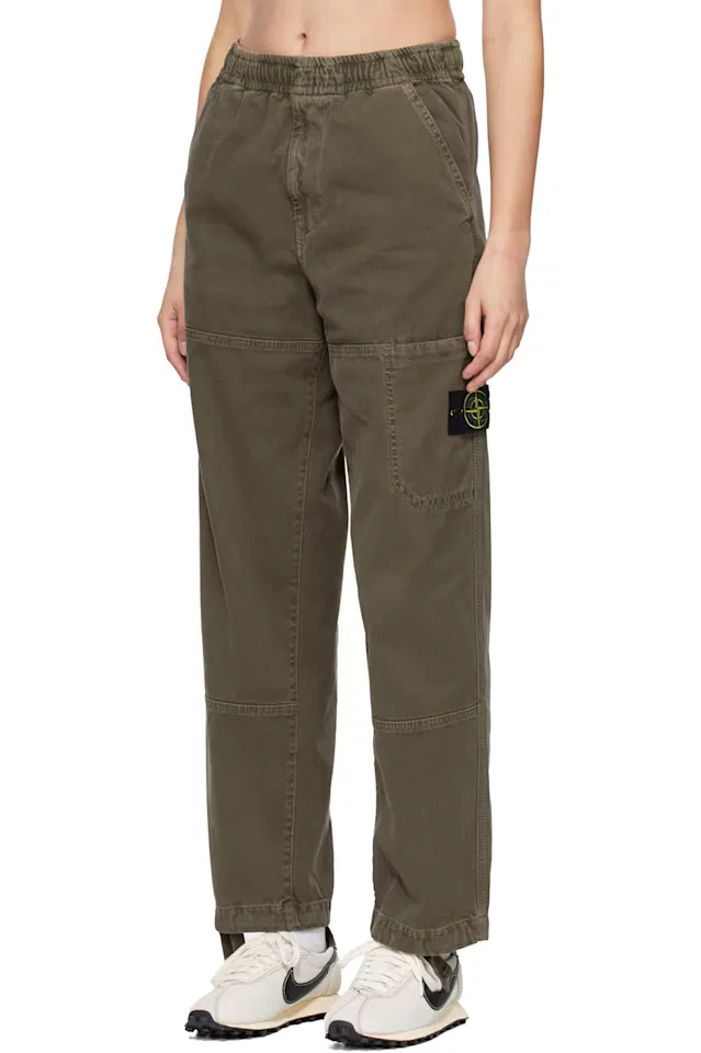 Коричневые брюки 3100005 Organic Panama Cotton Old Effect Stone Island — фото 4