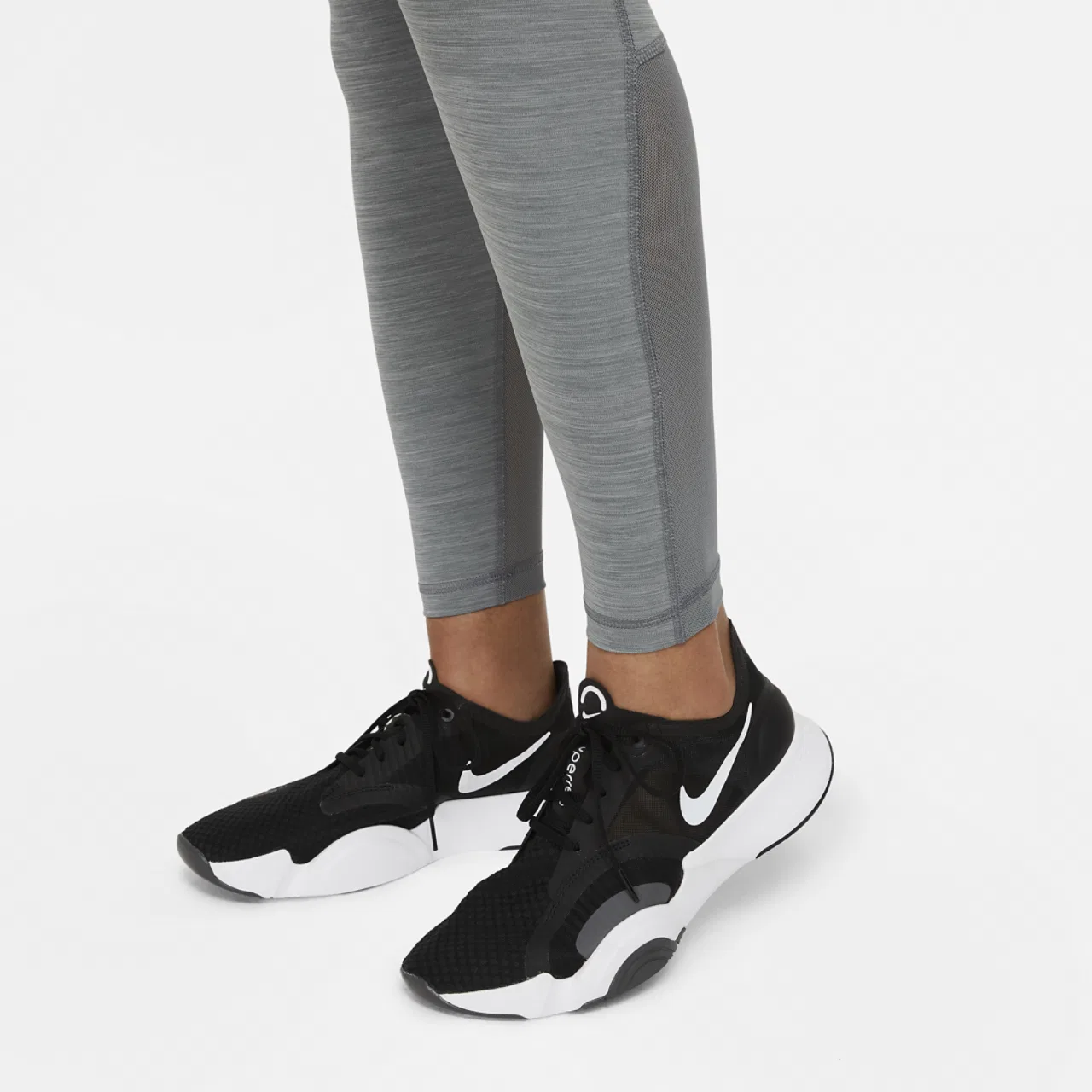 Женские леггинсы Pro 365 Nike, цвет Smoke Grey Heather/Black/White — фото 4