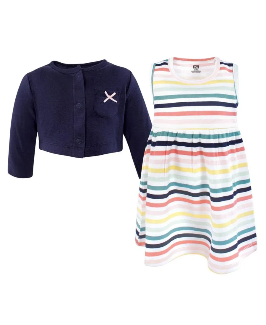 Комплект из платья и кардигана Hudson Baby Sunset Stripe, Sunset Stripe — фото 4