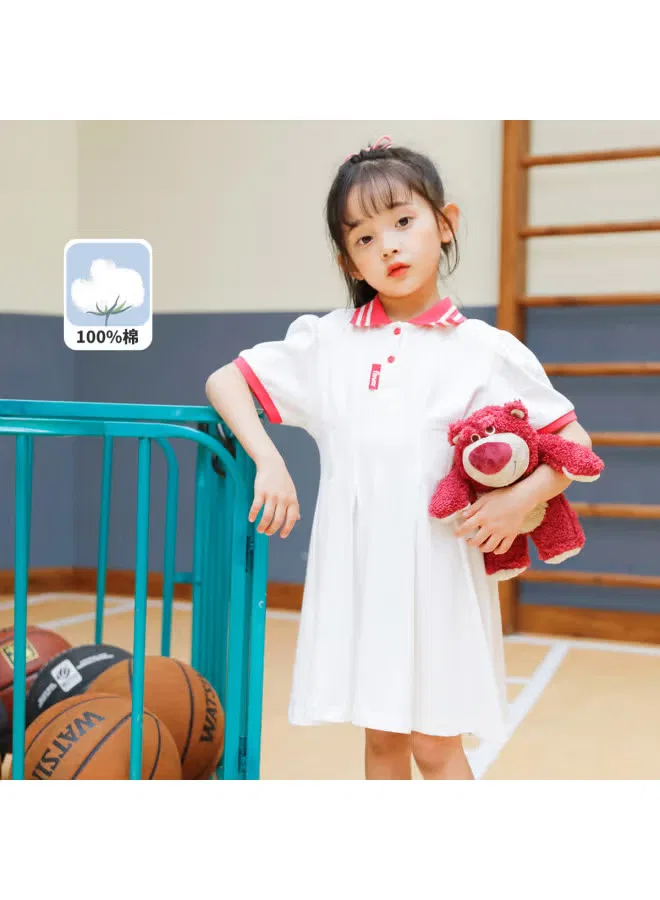 Платье с принтом для девочки, модель Sweet Princess, Bornbay, розовый — фото 2