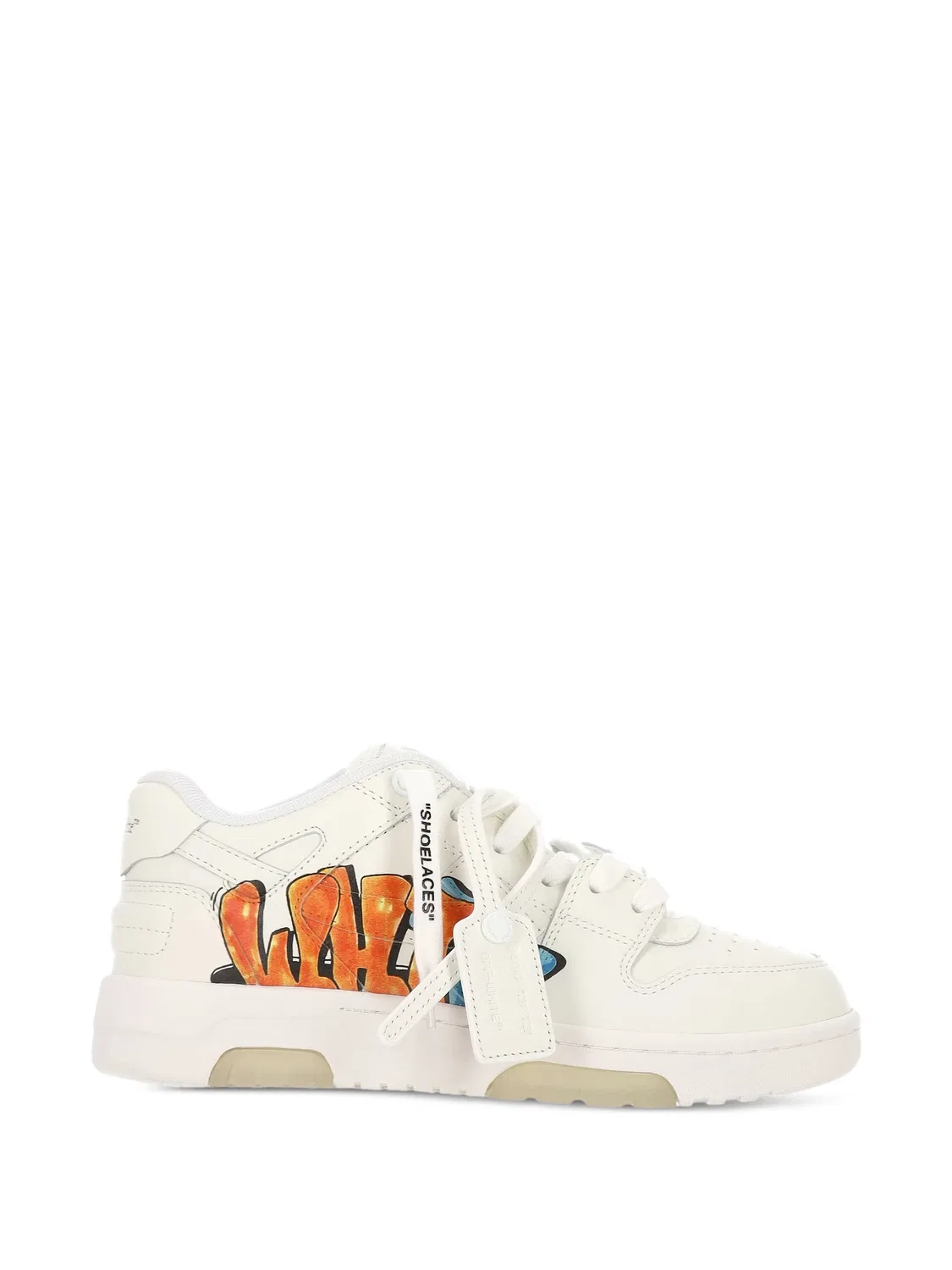Кроссовки Out Of Office с принтом граффити OFF-WHITE, белый — фото 2