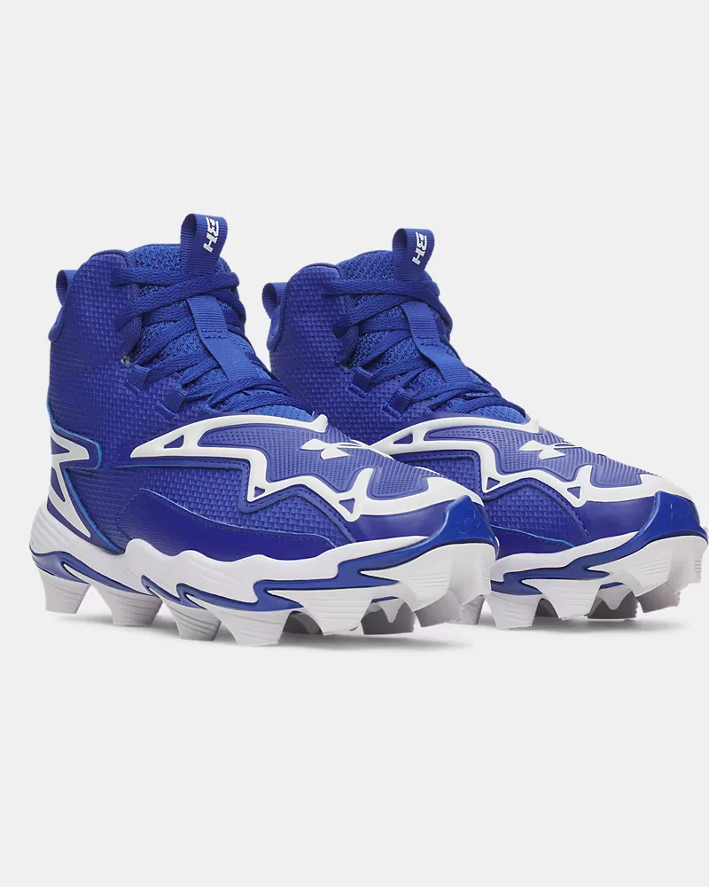 Детские бейсбольные шиповки с амортизацией EVA UA Harper 11 RM Jr. UnderArmour, Royal/White — фото 4