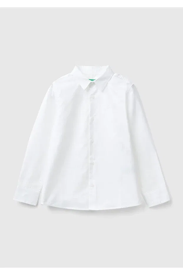 Детская рубашка для мальчиков с длинным рукавом United Colors Of Benetton, White