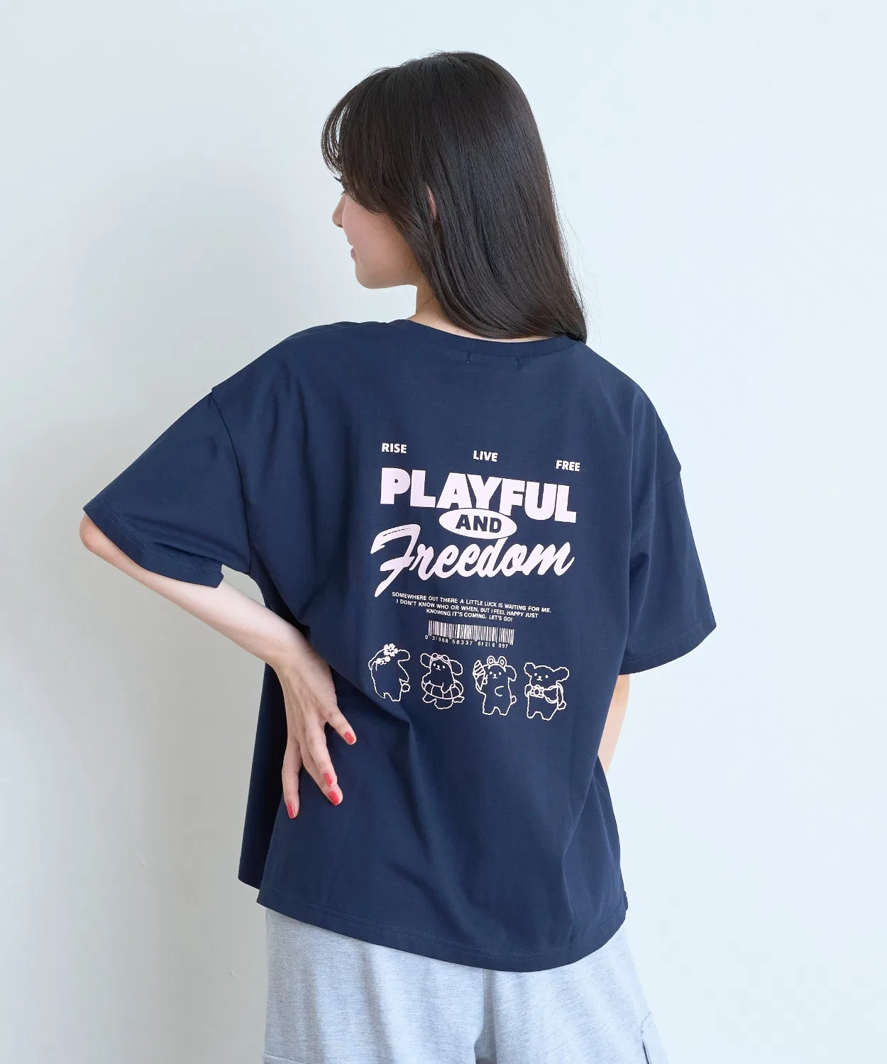 Детская футболка с принтом OOTD LOVETOXIC, Navy