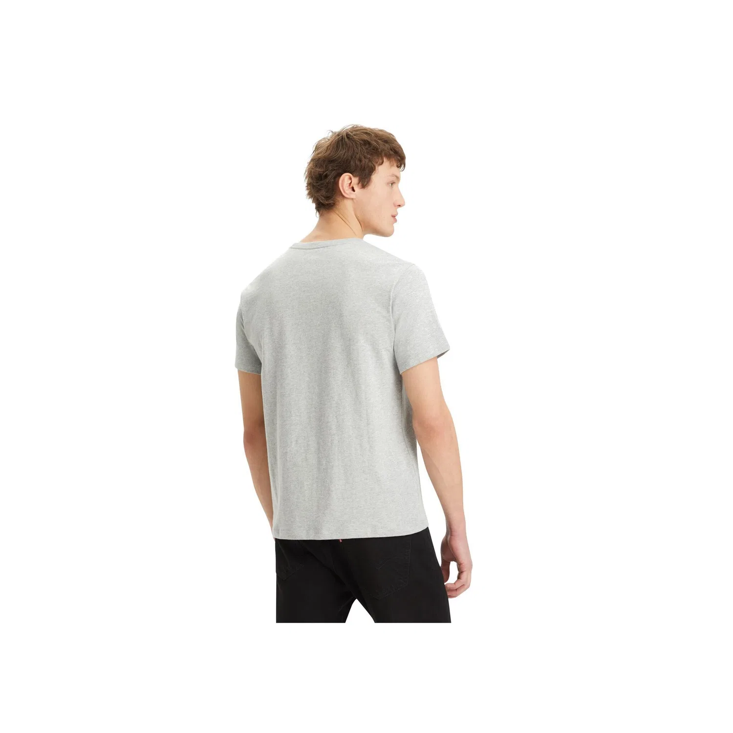 Мужская классическая хлопковая футболка Levi's, Gray — фото 4