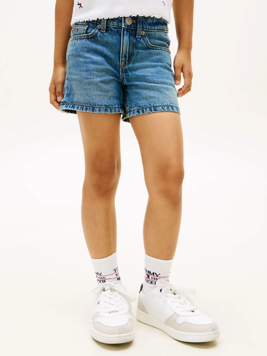 Шорты джинсовые скинни Tommy Hilfiger, синие