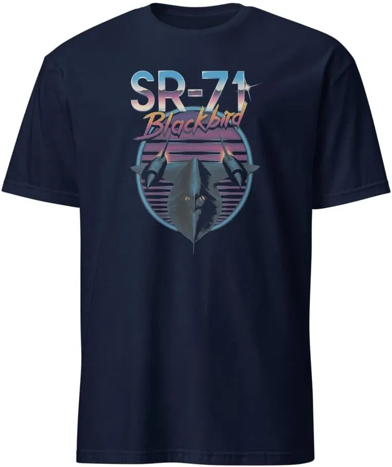Мужская футболка с графическим принтом SR-71 Blackbird Gildan, Navy