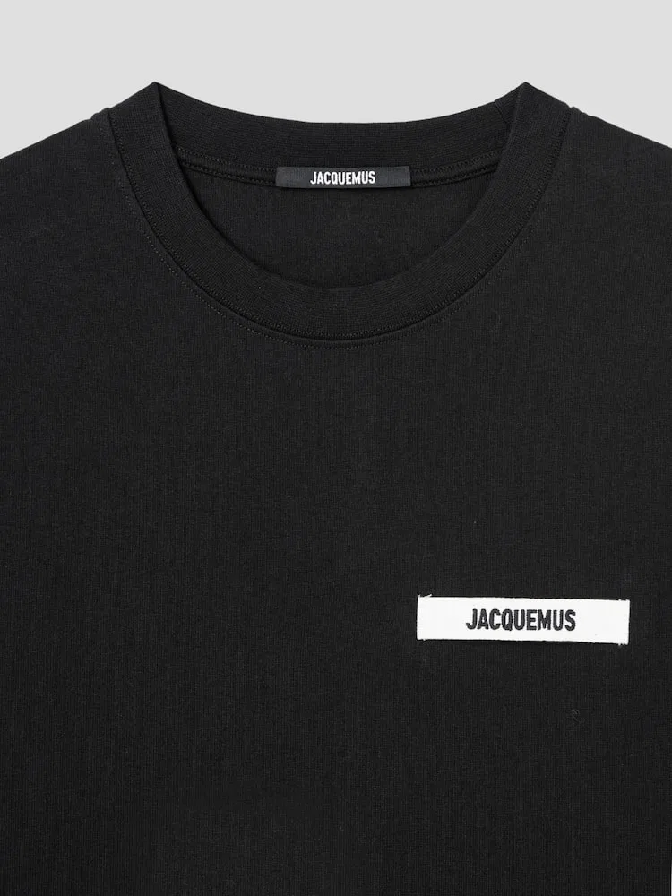 Футболка с логотипом Gros Grain JACQUEMUS, Black — фото 3