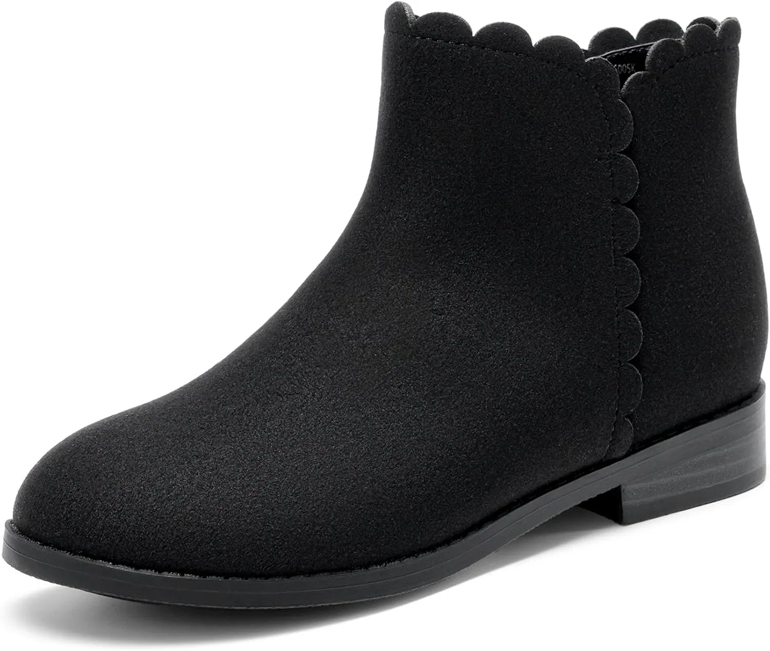 Детские ботинки для девочек с боковой молнией DREAM PAIRS, All Black