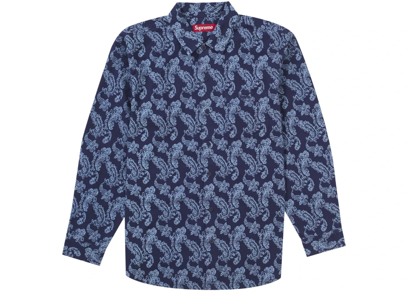 Мужская рубашка с принтом Paisley Flannel Supreme, Navy