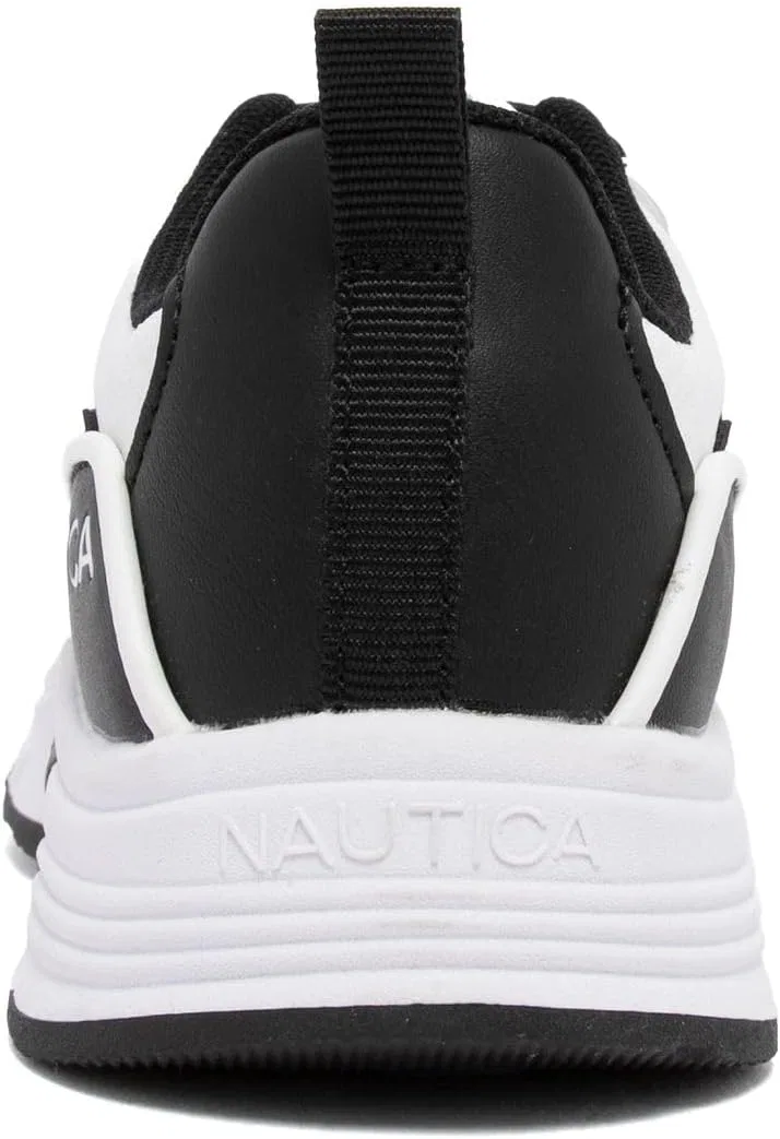 Детские кроссовки с принтом Bungee Speed Lace Nautica, White Black — фото 4