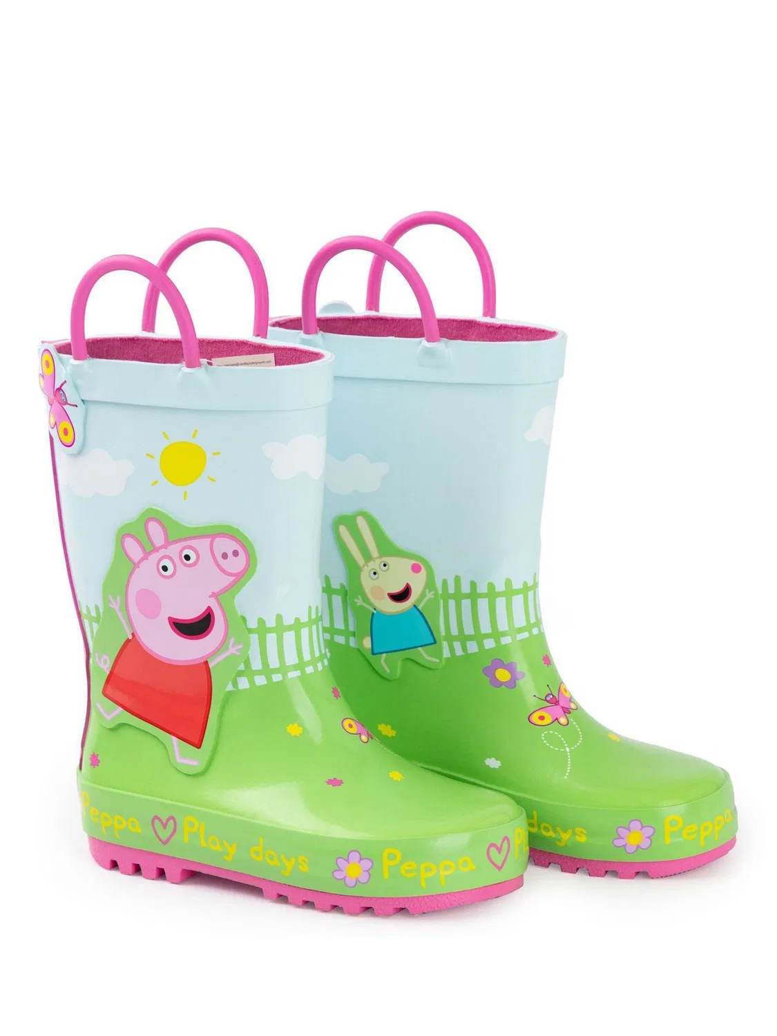 Резиновые сапоги Peppa Pig Kids Wellies with Handles Vanilla Underground, зеленый — фото 2