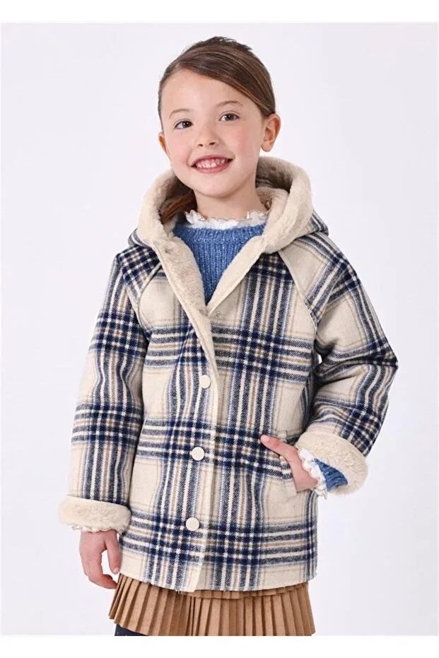 Детское пальто для девочек с принтом Aster Cashmere Mayoral, Navy Blue