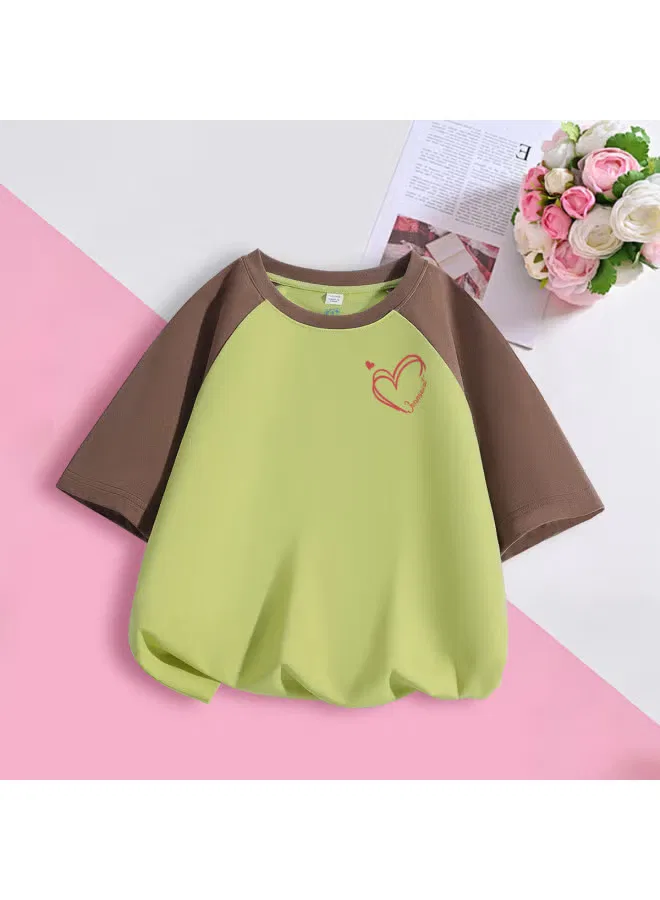Футболка с коротким рукавом контрастная модель Jeanswest, кофейный — фото 2