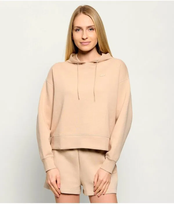 Толстовка женская Lacoste Oversize Fit, бежевая