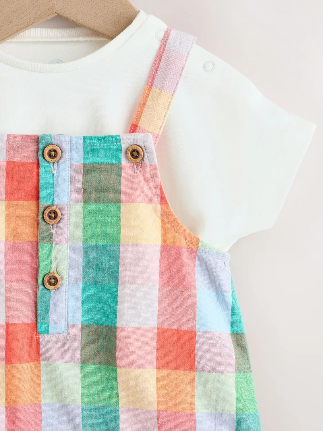 Комбинезон и боди, клетка, Bright Multi Colour Check Next — фото 4