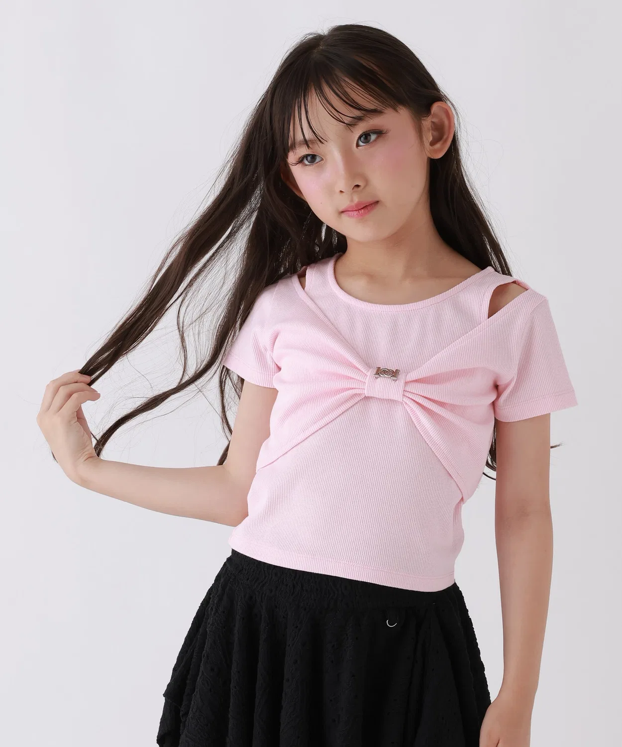 Детская футболка с длинным рукавомRibbon Layered T-Shirt 10C REPIPI