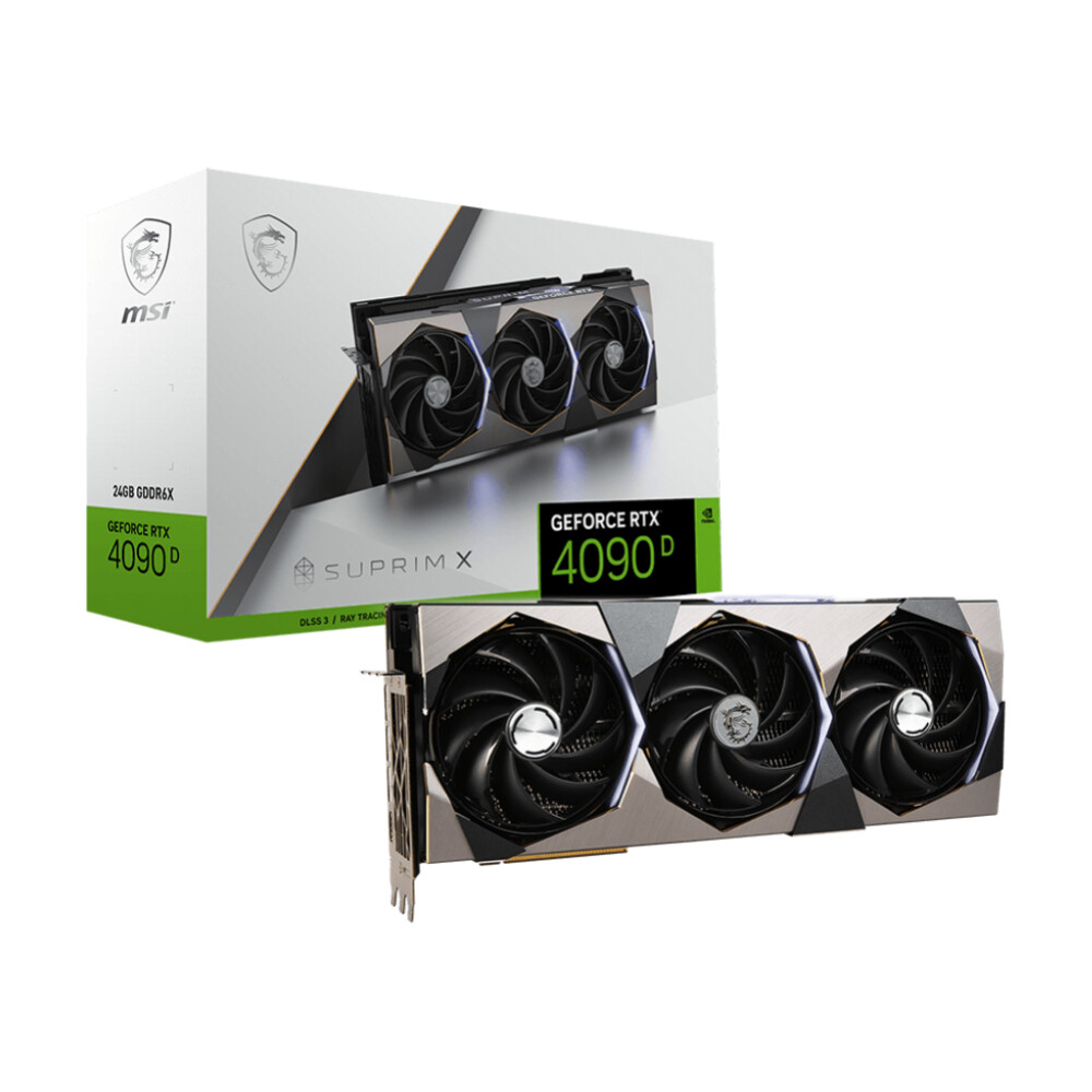 

Видеокарта MSI GeForce RTX 4090 D 24G SUPRIM X, 24 ГБ, серебристый
