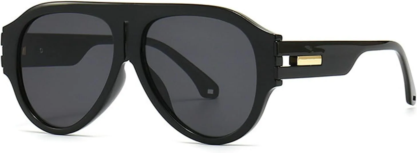 

Солнцезащитные очки в стиле ретро «Пилот» большого размера для мужчин и женщин. Модные винтажные солнцезащитные очки в пластиковой оправе в стиле 70-х helena, C1