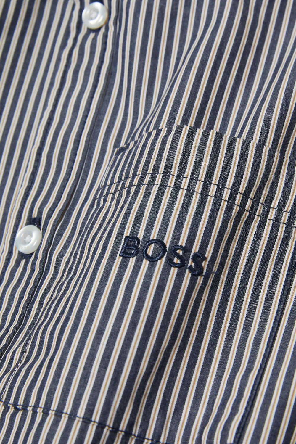 Рубашка в полоску хлопковая BOSS Kidswear — фото 4