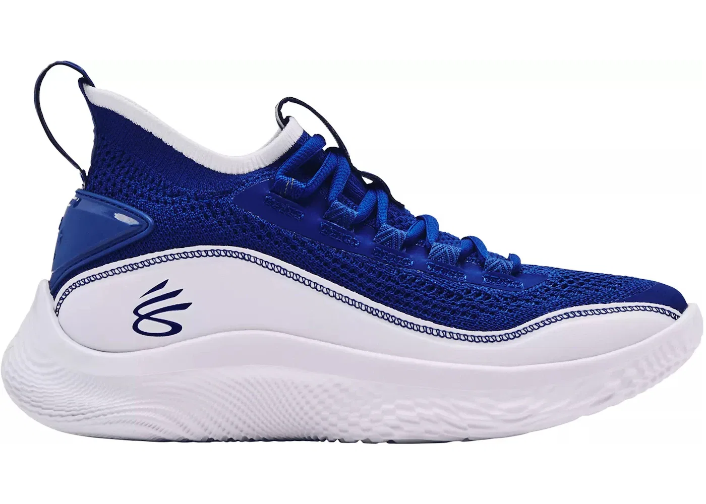 Детские кроссовки для мальчиков с принтом Under Armour Curry Flow 8, Royal Blue/White/White