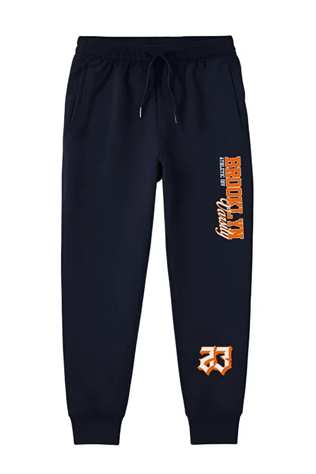Детские спортивные штаны для мальчиков с принтом Fyk Kids, Black-Navy Blue-Gray-Smoke-Black1 — фото 3