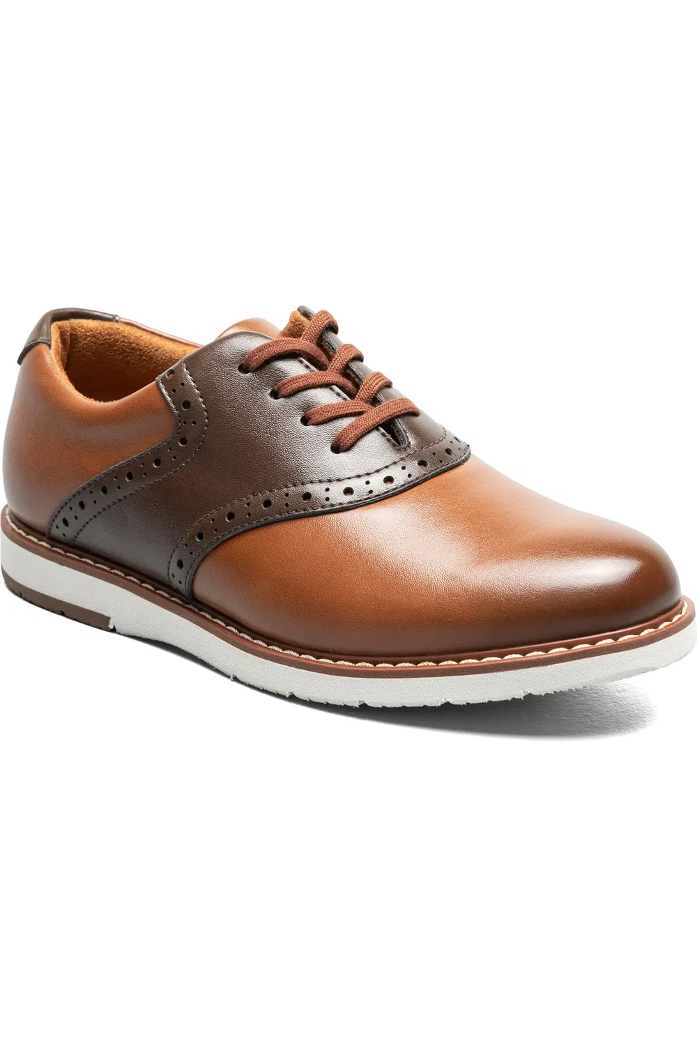 Детские туфли седло на шнуровке Vibe Florsheim, Cognac