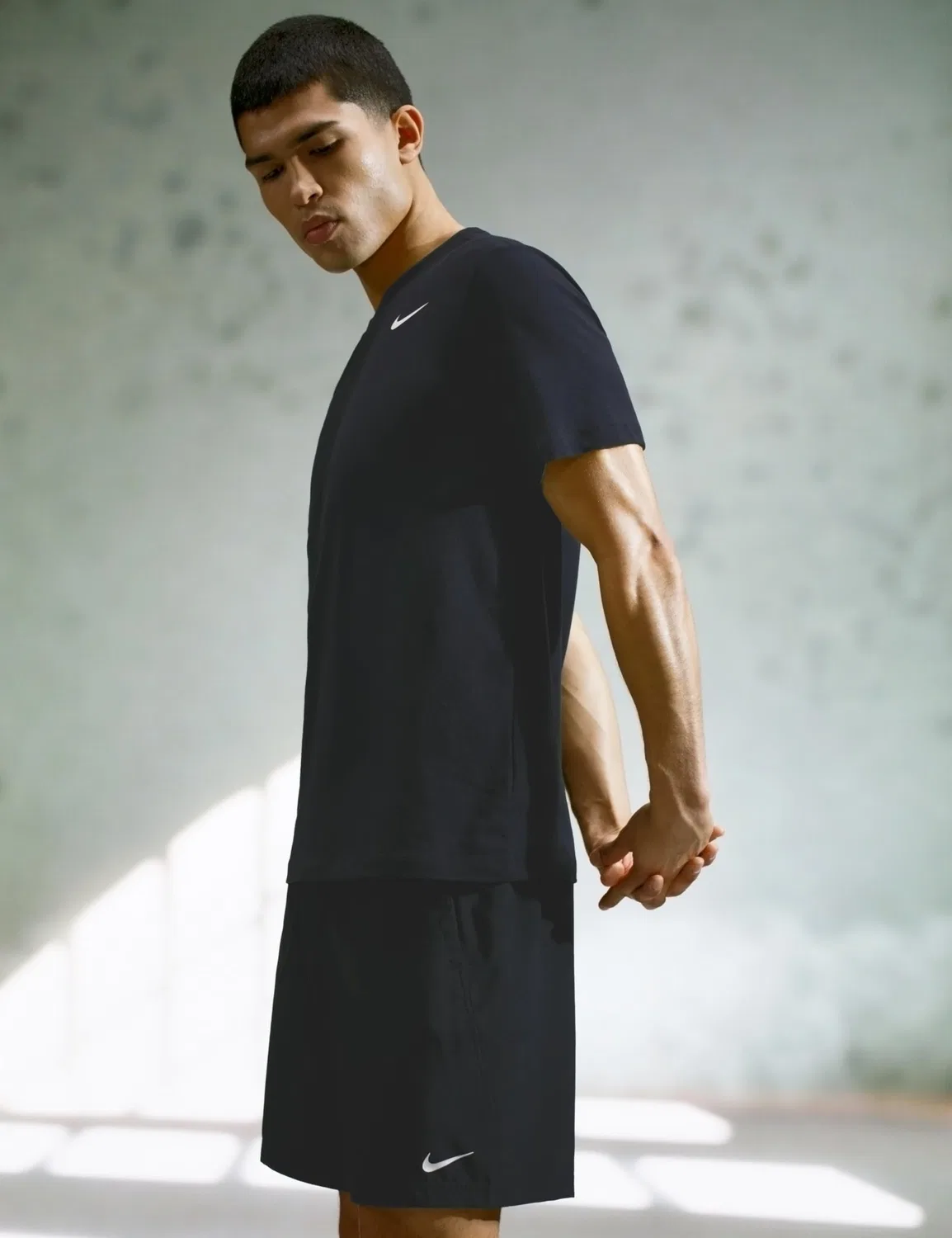 Мужская футболка с длинным рукавом Nike PRO Dri-Fit NIKE, Black/(White) — фото 2