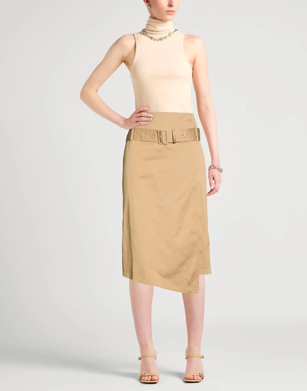 Женская юбка-карандаш из габардина с поясом Sand, Acne Studios — фото 2