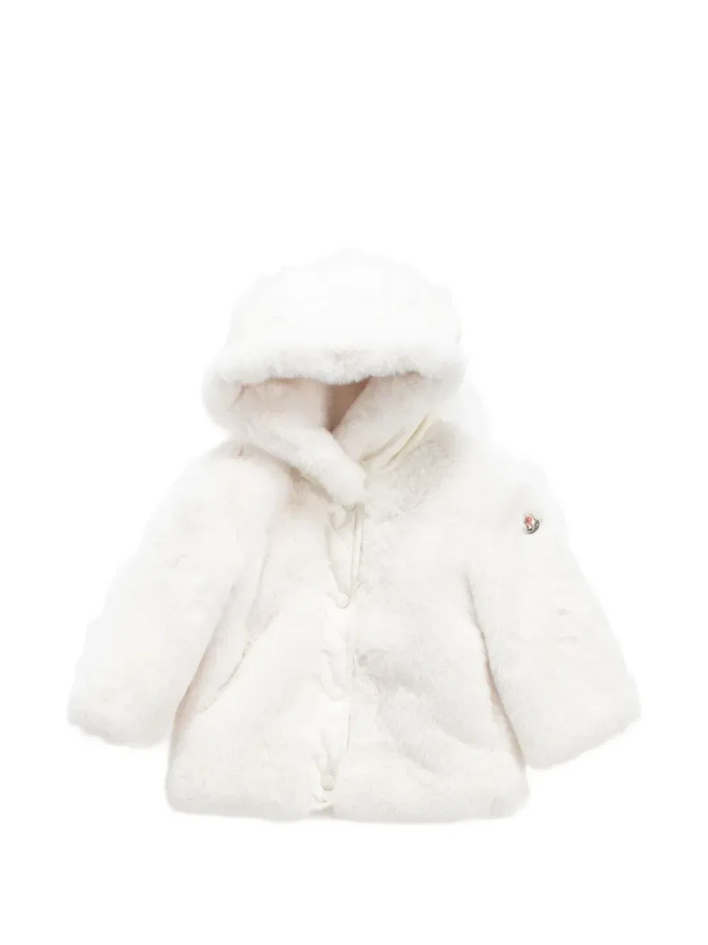 Куртка Viona из искусственного меха Moncler Enfant, белый