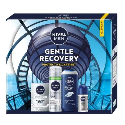 Набор для бритья и ухода Nivea Men Gentle Recovery Protective Care, Серебристый