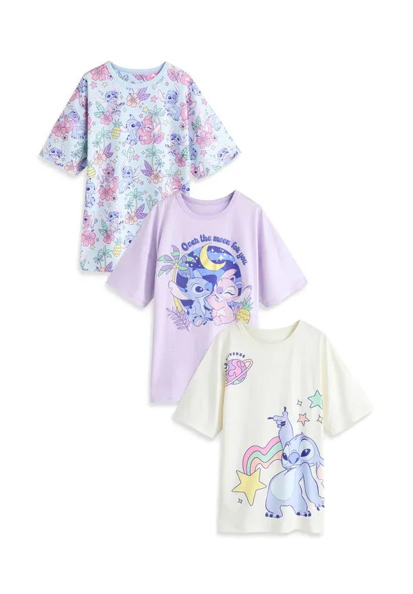 Комплект ночных рубашек с принтом Disney Lilo and Stitch Regular fit Next Lilac, Ecru, сиреневый