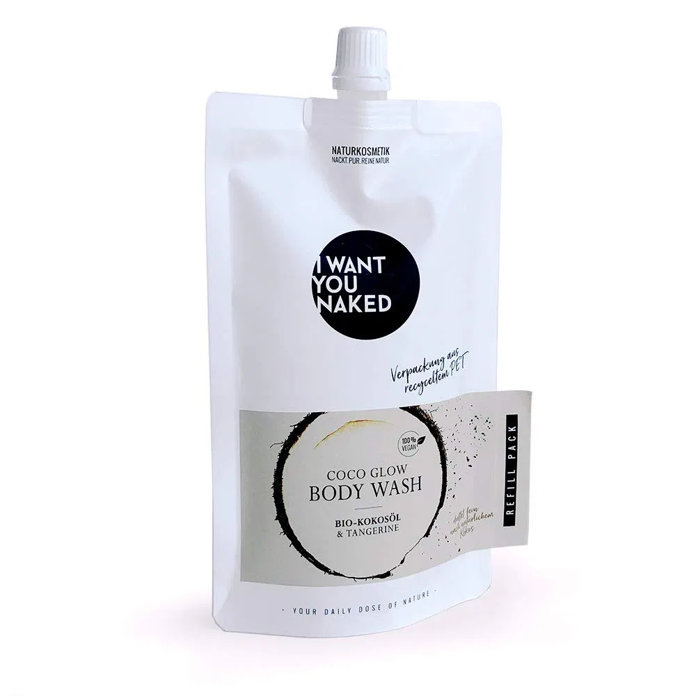 Гель для душа Coco Glow с органическим кокосовым маслом и мандарином, I WANT YOU NAKED, 150 мл — фото 4