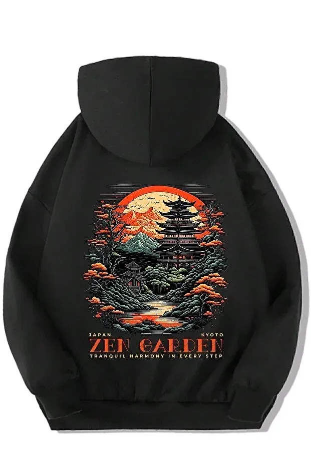 Детское худи с принтом Zen Garden Brz Kids, Black