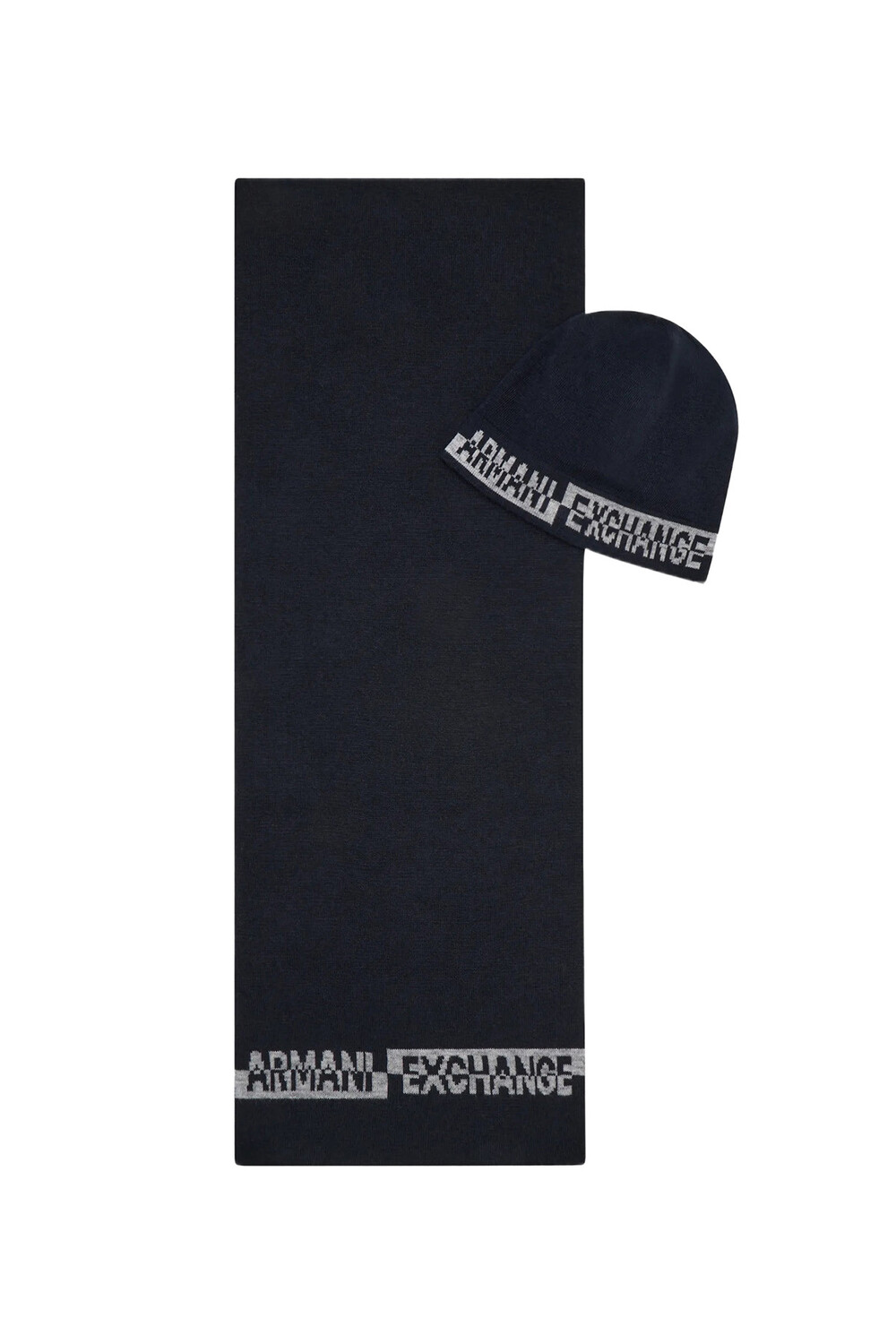 

Шарф и шапка Armani Exchange мужские, синий