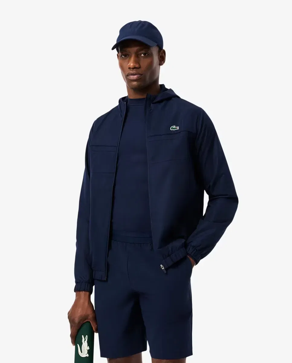 Мужская куртка-ветровка с принтом Lacoste, Цвет Azul Marino