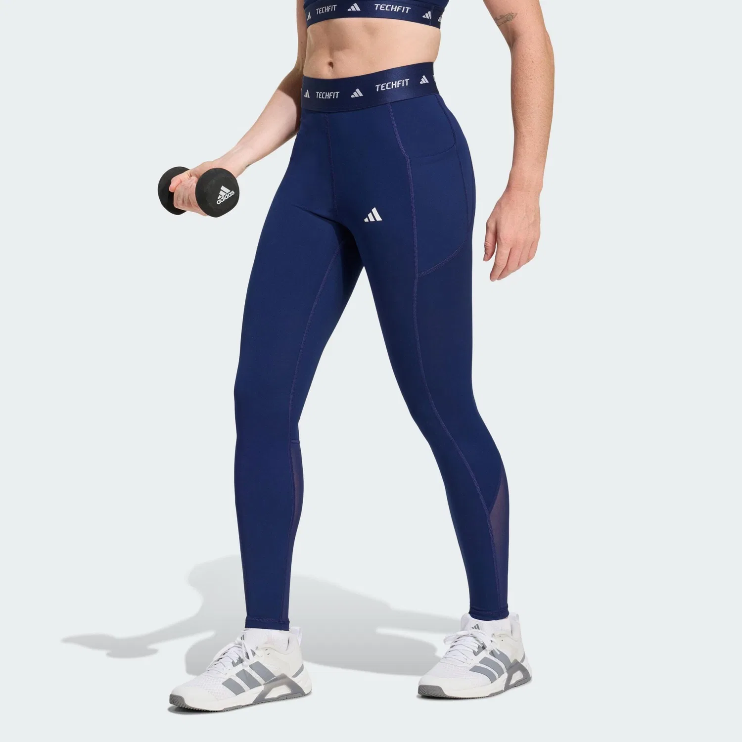 Женские компрессионные леггинсы TECHFIT Stash Pocket Full-Length Leggings Adidas, Dunkelblau