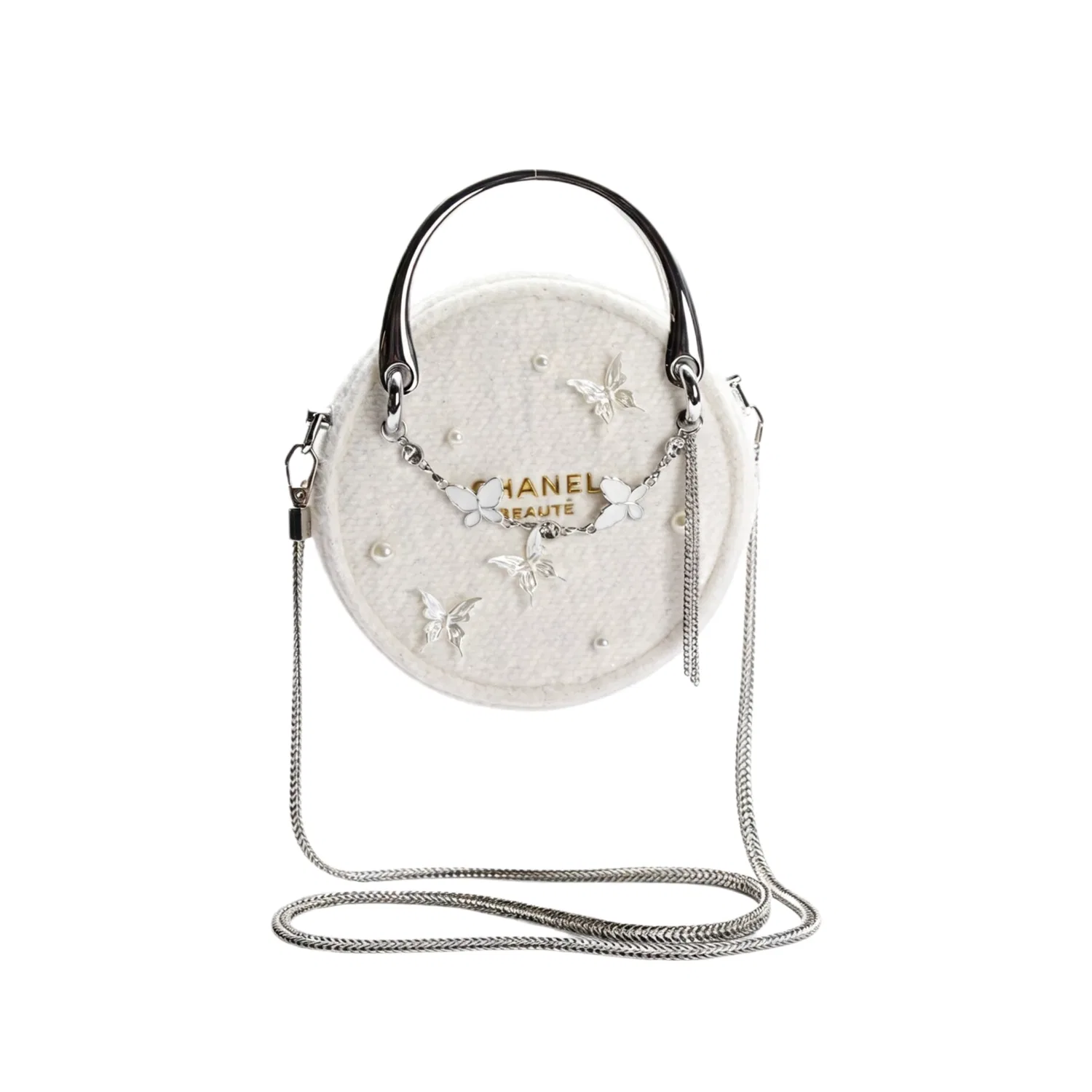 Женская косметичка-органайзер Snow Velvet Butterfly Box CHANEL, Черный — фото 2