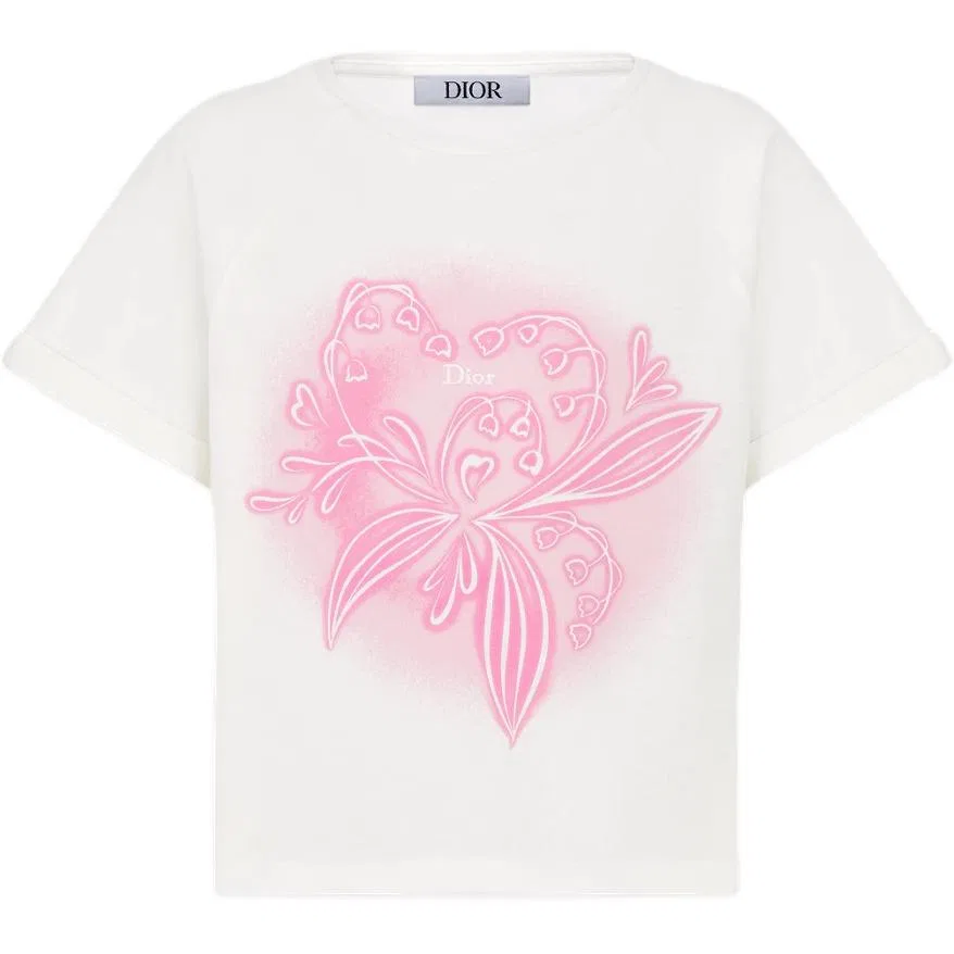 Детская футболка с круглым вырезом DIOR, White