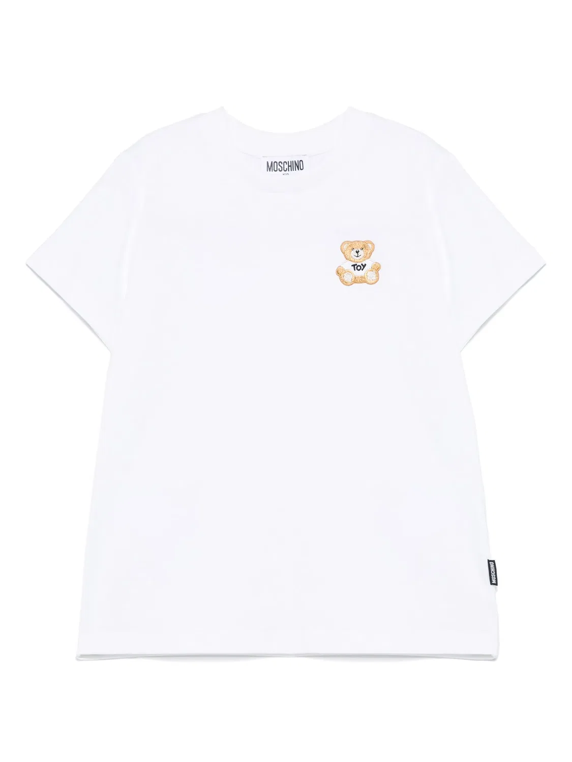Moschino Футболка из белого хлопка и полиэстера