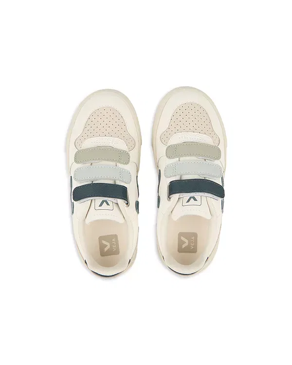 Детские кроссовки для девочек с липучками Unisex Small V 10 Sneakers Veja, White California — фото 3