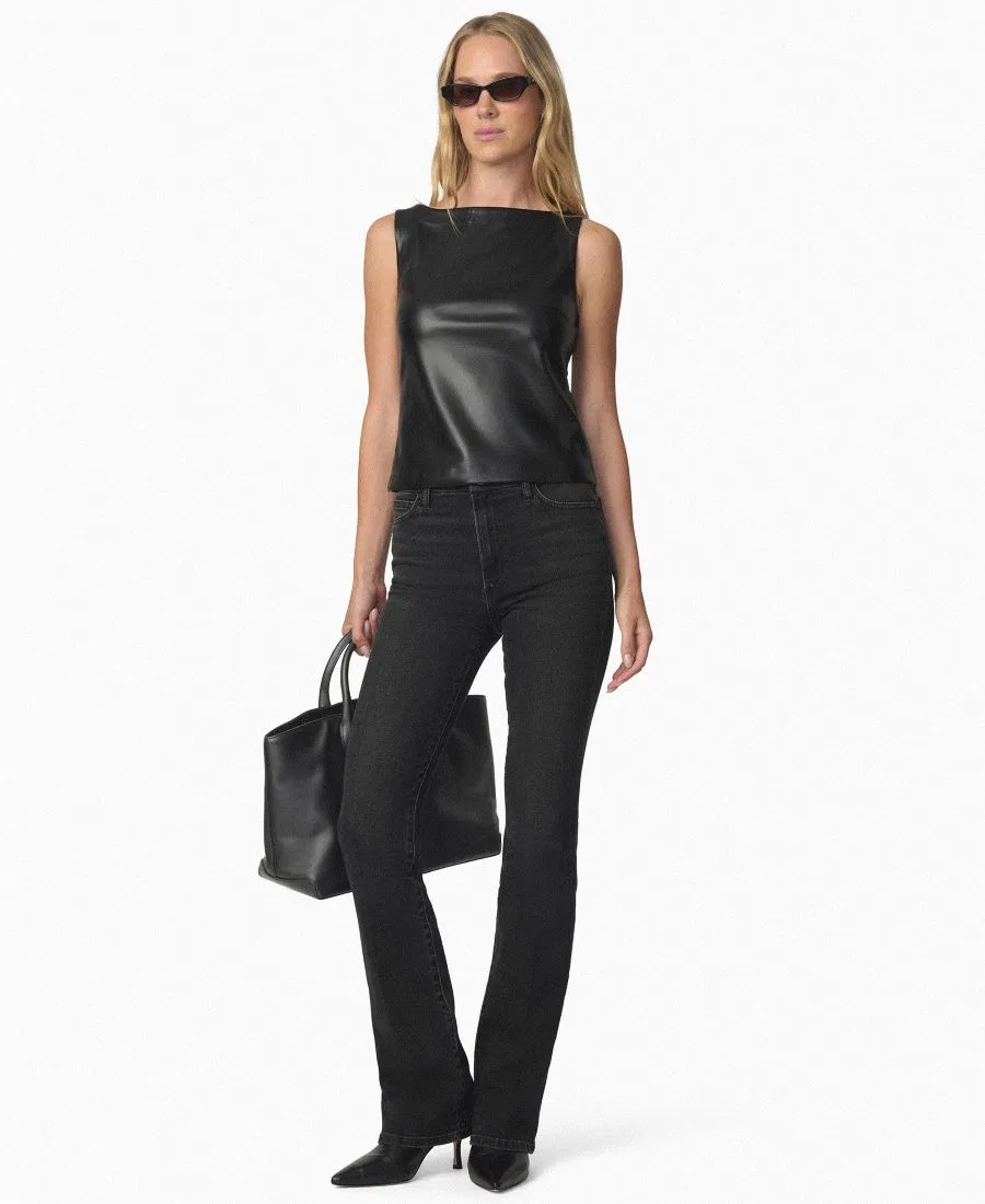 Топ без рукавов с лодочным вырезом Joe's Jeans, Black — фото 2