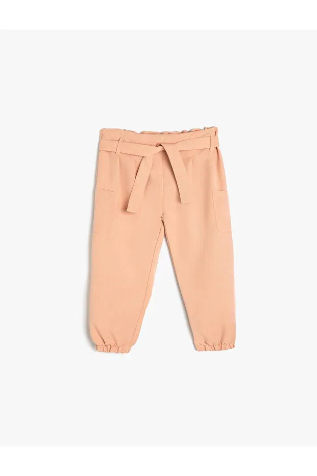 Детские брюки-джоггеры для девочек с карго-карманами Basics Koton, Rose