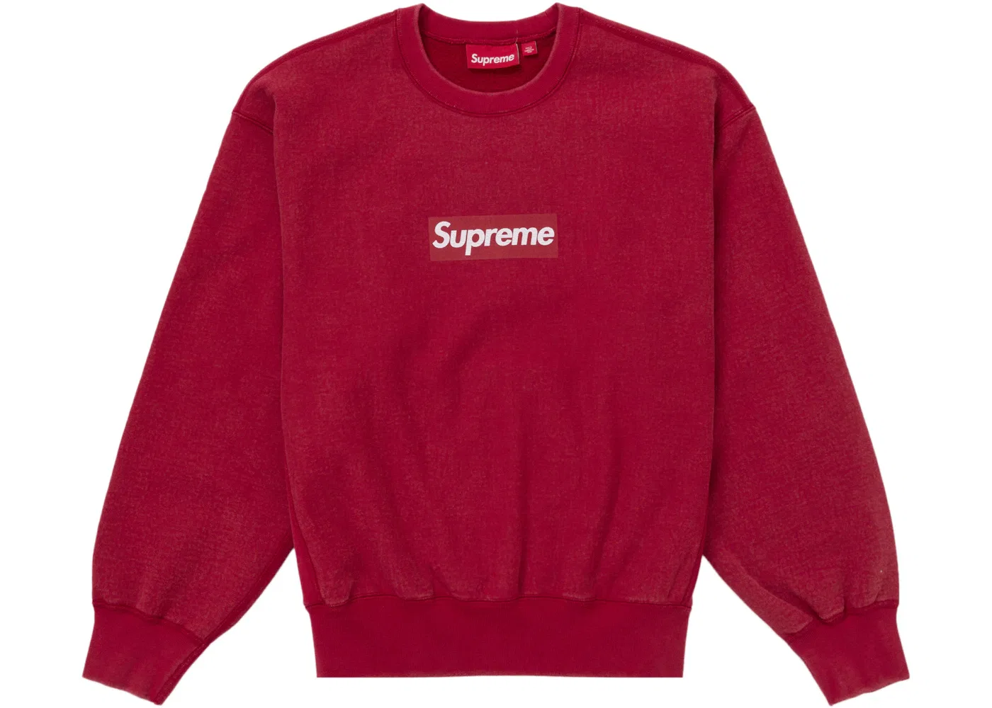 Мужской свитшот с эффектом потертости Supreme Crewneck, Red