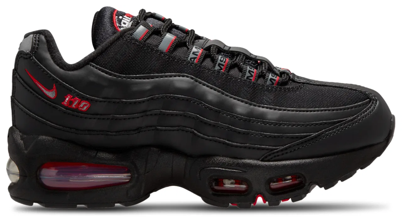 Кроссовки для мальчиков Air Max 95 BB Leather Nike, черный/красный