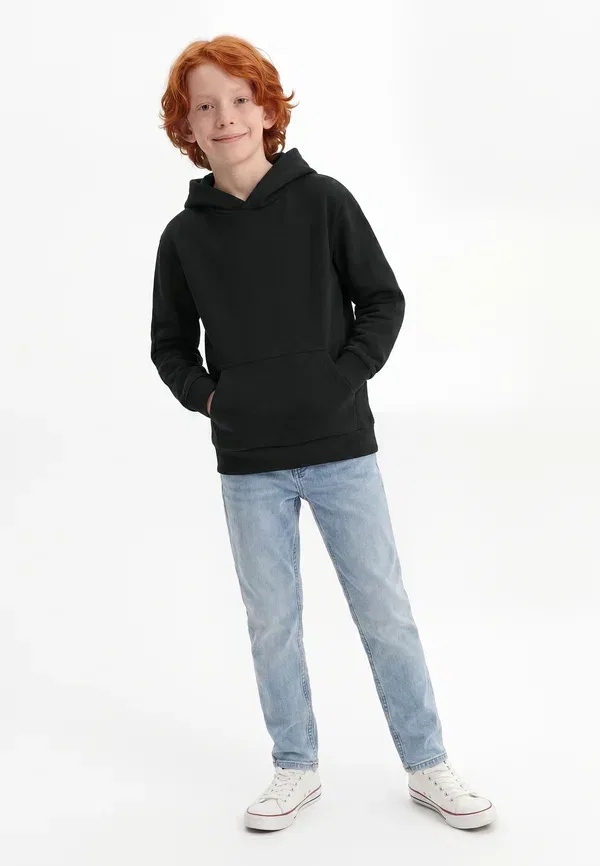 Худи хлопковое Kids fluffy hoody Urban Classics, черный