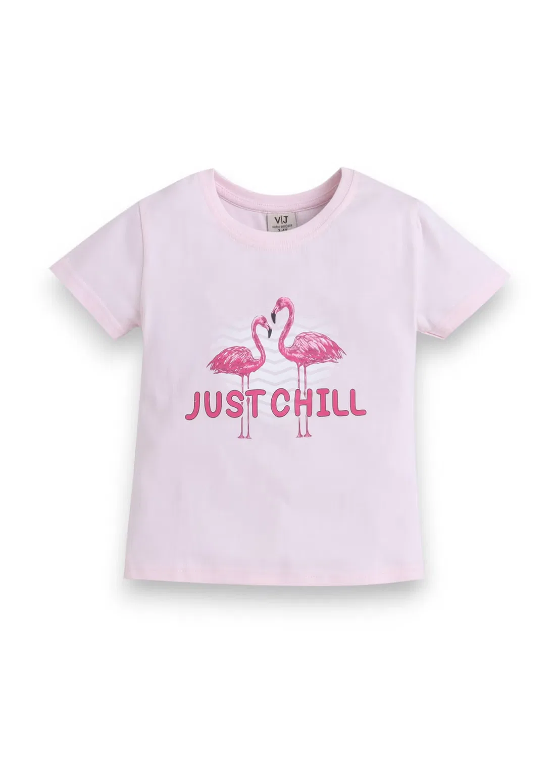 Комплект пижамы с принтом фламинго, модель T-Shirt & Full Pants, Victor And Jane, розовый — фото 4