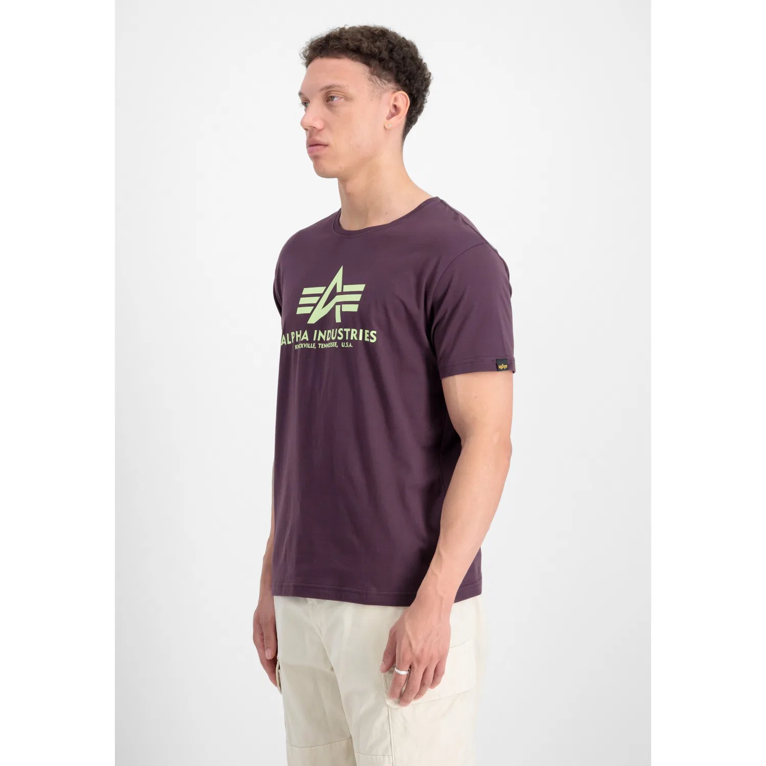 Детская хлопковая футболка Alpha Industries, Plum