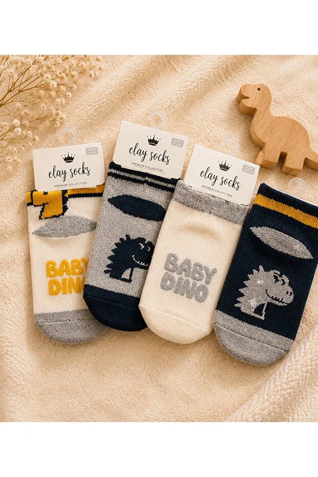 Детский набор носков для мальчиков с рисунком динозавров Olay Socks, Multicolor