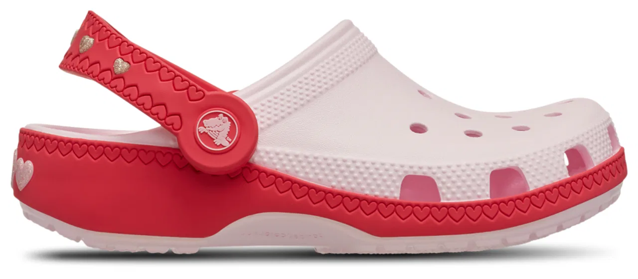 Сабо для девочек Vday Clogs с задним ремешком Crocs, цвет Digital Raspberry/Pink Milk